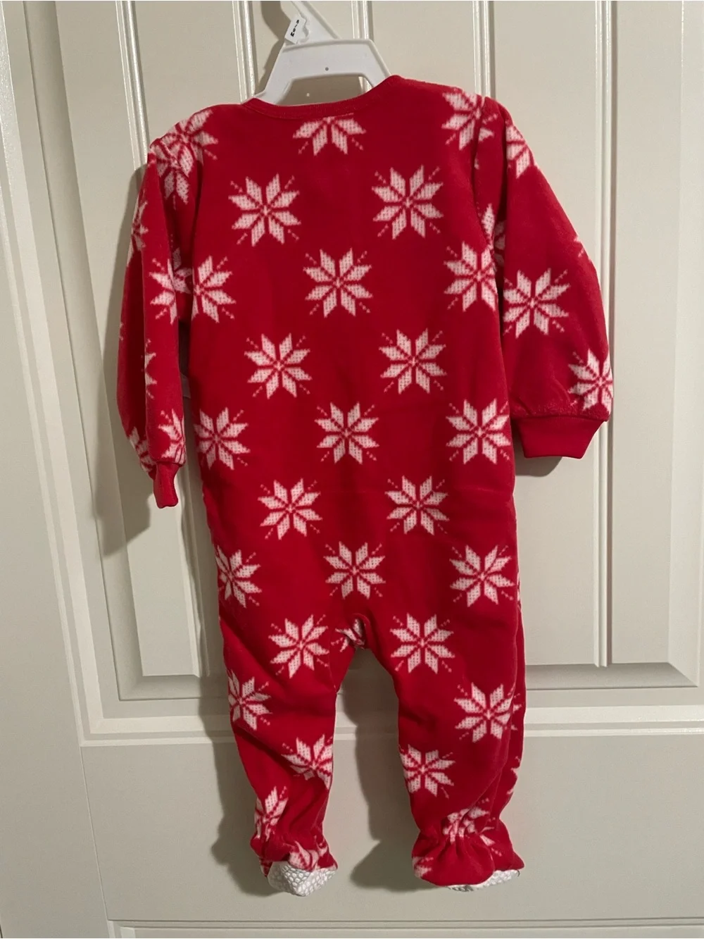Gerber Red Snowflake Footed One-Piece